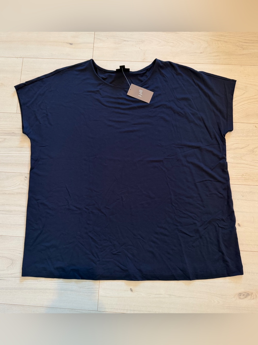 J. Jill Navy Blue Short Sleeve Crew Neck Tee